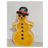 Vintage Gingerbread Man Snowman Christmas Blow Mol