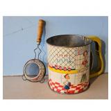 Kitchen Flour Sifter with Strainer Set