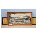Nostalgic Company "Blue Rue Prints" Framed Art L