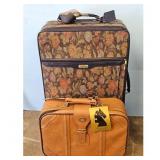Vintage Palizon Luggage Set - Floral Suitcase & Ta