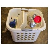 Laundry Basket with Assorted Kitchen Containers an