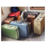 Vintage Luggage Set with Fan