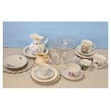 Vintage Porcelain Pitcher and Wash Basin Set with