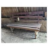 Vintage Wooden Bench  63" x 17"