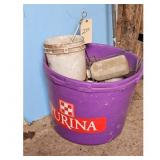 Purina Purple Bucket with Plastic Calf Bottle