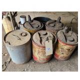Vintage UNICO Super 12M Motor Oil Cans Lot