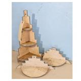 Vintage Art Deco Style Corner Shelves Set