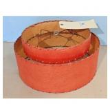 Vintage MCM Orange Fiberglass Lamp Shade