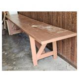 Vintage Wooden Farmhouse Table - 24" Wide x 12 Lo