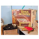 Vintage Toss Across Game and Assorted Sports Equip