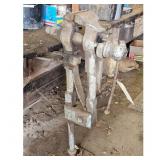 Vintage Cast Iron Post Vise with Swivel Base