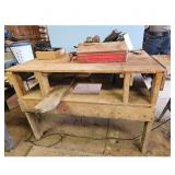 Workbench with Assorted Air Tools