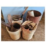 Lot of Assorted Used Tools and Buckets