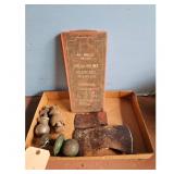 Vintage Tap and Die Set with Axes and Hardware