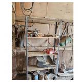 Vintage Workshop Shelving Unit with Assorted Tools