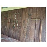 Vintage Farm Tools Lot - Pitchfork, Scythe, Hooks,