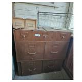 Vintage Metal Filing Cabinet with Small Top Drawer