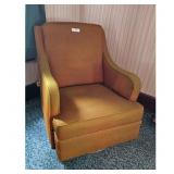Vintage Swivel Armchair Upholstered Accent Chair