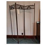 Vintage Metal Folding Screen Room Divider