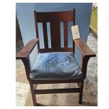 Antique Oak Arts and Crafts Armchair