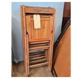 Vintage Wooden Folding Chairs Set of 4