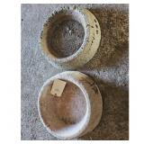 Lot of 2 Vintage Stone Planters