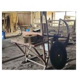 Vintage Wood Sawmill Saw Blade Table Saw