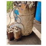 Lot of Scrap Wire and Two Metal Cans