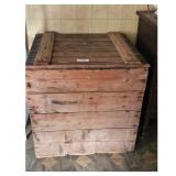Vintage Wooden Crate Storage Chest Trunk
