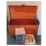 Vintage Wooden Toy Chest with Lite-Brite and Play
