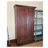 Antique Oak Wardrobe Armoire Cabinet with Drawer