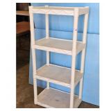 White 4-Tier Plastic Shelving Unit Storage Rack