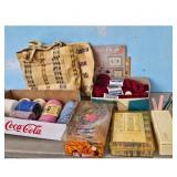 Crafting Lot: Tapestry Wool, Yarn, and Accessories