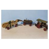 Vintage CASE Steam Engine Tractor Toy with Trailer