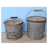 Vintage Hero Cream City Minnow Bucket & Galvanized