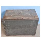 Vintage Wooden Crate Storage Chest Trunk Box