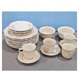Pfaltzgraff Floral Rose Teacup and Saucer Set with