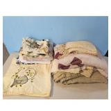 Embroidered Tablecloth Set with Floral Basket Desi