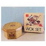 Vintage Knox New York Hat Box with 2 Hats & Metro