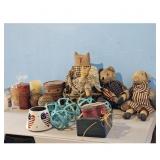 Primitive Americana Decor Lot - Stuffed Animals, C