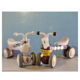 2x Kids Balance Bikes - Rabbit & Bee Themed