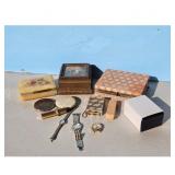 Jewelry Boxes and Watches Lot & Sterling Ring