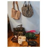 Lot of 7 Assorted Handbags - Coach/MK & Others