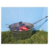 Galvanized Tub with Patriotic Decorations