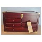 Wooden Display Box with Glass Top and Assorted Col