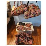 Vera Bradley Lot - 2 Large Bags & 3 Pouches