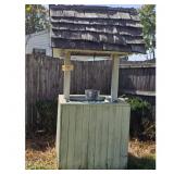 Decorative Wooden Wishing Well Garden Accent