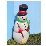 Blow Mold Snowman Christmas Decoration with Top H