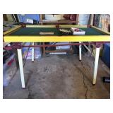SMALL FOLDING LEG POOL TABLE WITH BALLS