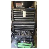 TOOLBOX, ROLL AROUND CART WITH ASSORTMENT OF TOOLS